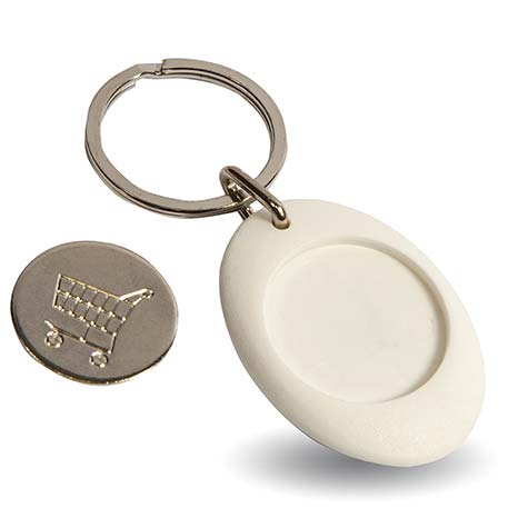 Keyring - Blank Euro trolley coin