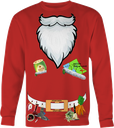 Santa Utility Belt Sweatshirt - White Belt