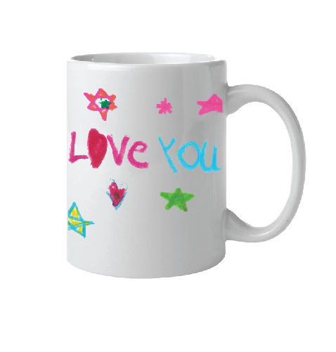 Printed Mug - FULL COLOUR child drawing