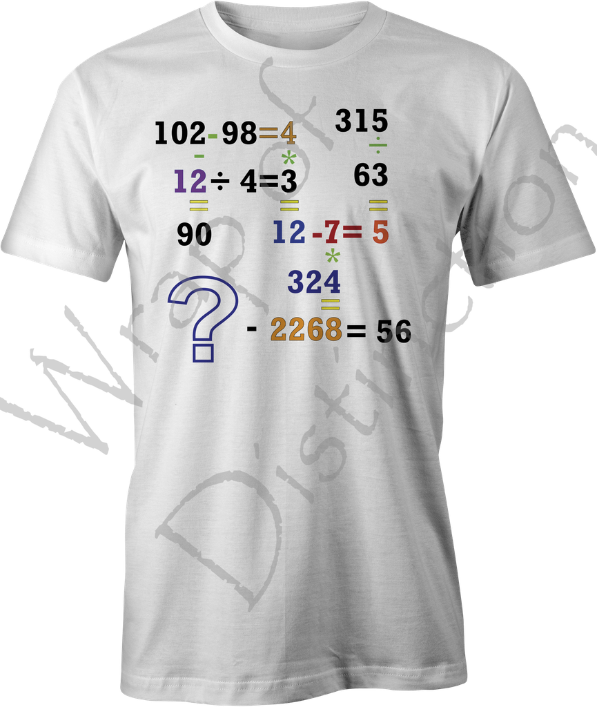 Childs number t-shirt (harder sums)