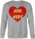 Hug Here - Sweat shirt - yellow text