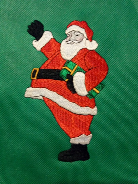 Personalised Santa Bag -embroideery detail