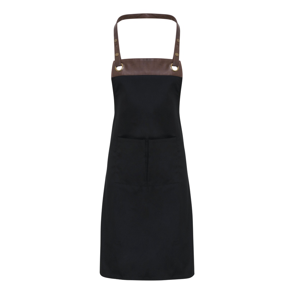 Espresso bib apron - black-brown