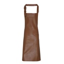 Faux leather bib apron 