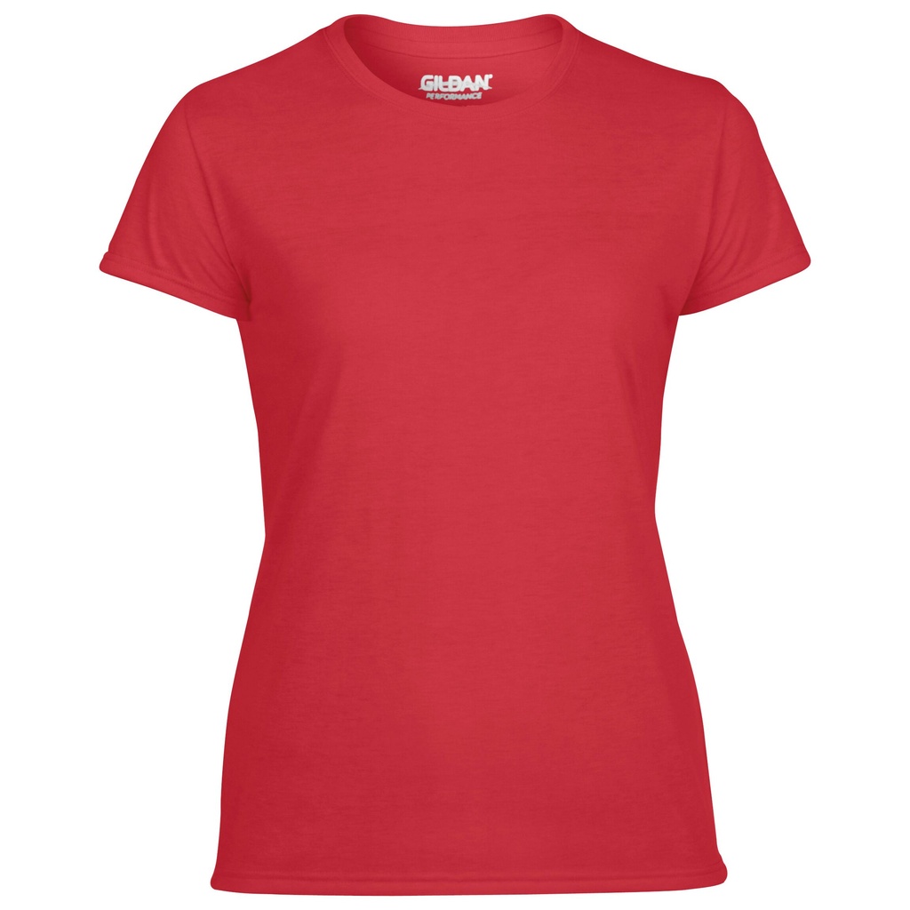 Red Women's performance T-shirt -GILDAN