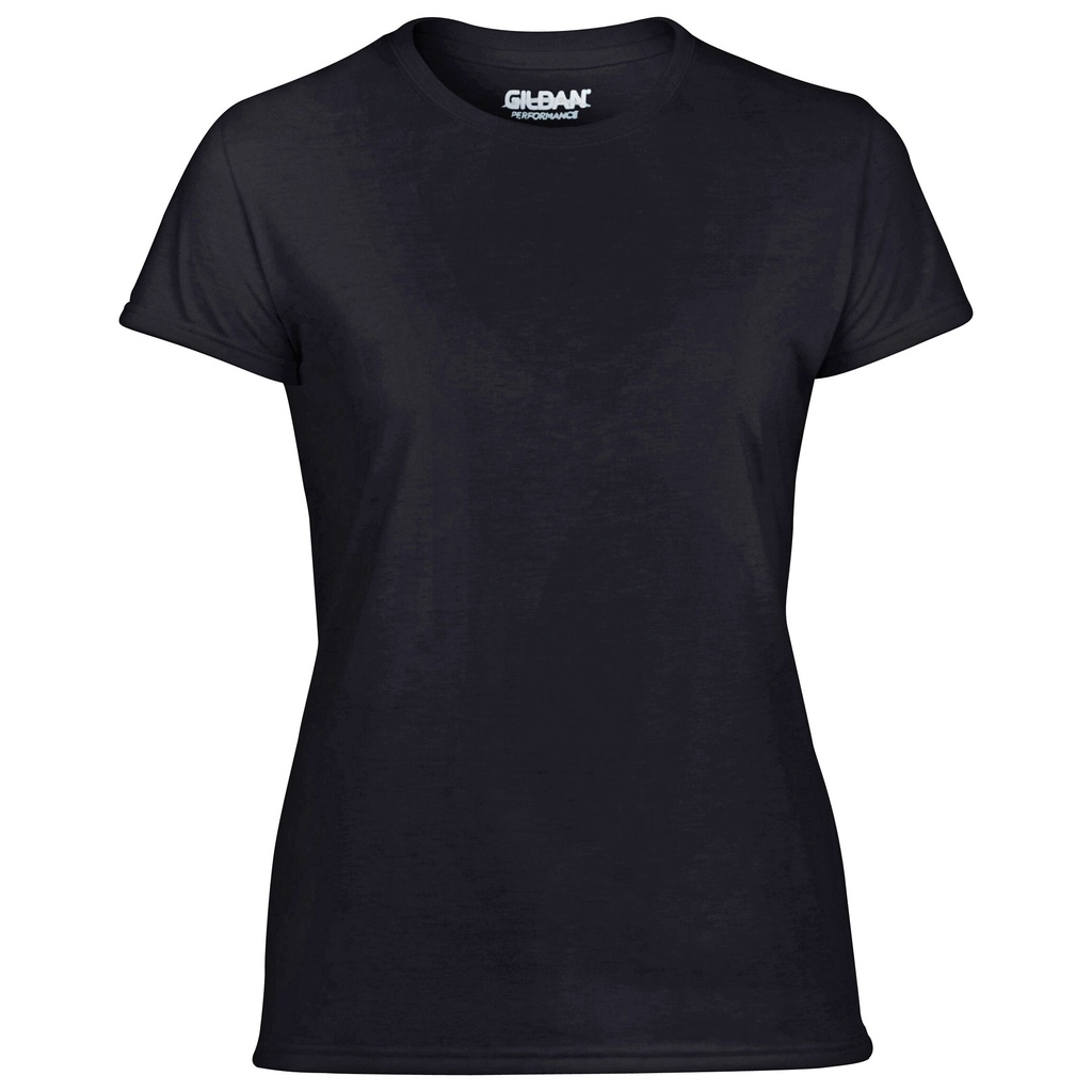 Black Women's performance T-shirt -GILDAN