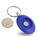 Keyring - Blank Euro trolley coin