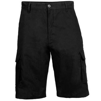 Cotton cargo shorts -black