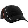 Black/Orange Coolmax flow mesh cap WB812