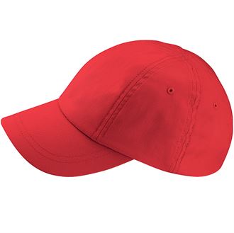 BC858 Bright Red Organic cotton 6 panel cap