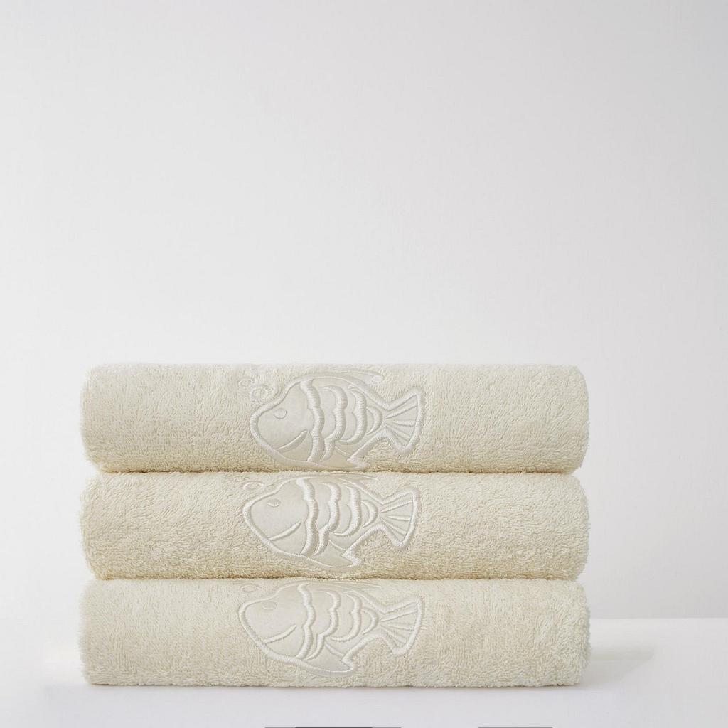 Fish Embroidered bath sheet - towel