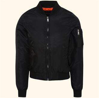 Khaki/Orange Oslo women's bomber jacket