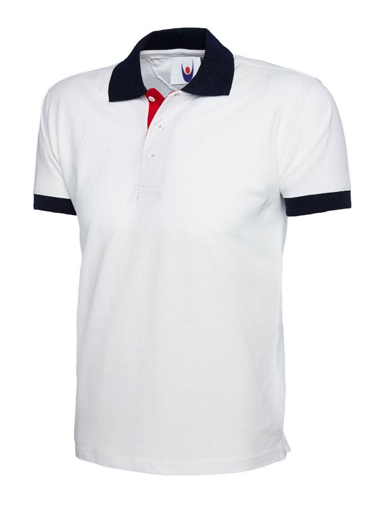 Contrast Polo shirt White WUC107