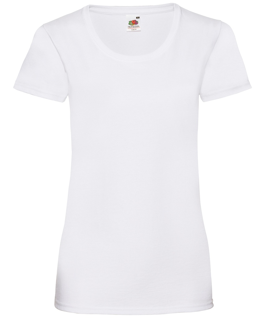 Ladies Valueweight T Fruit of the Loom White SS050