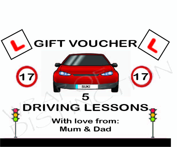 Gift Card - Driving Lessons - Customise and print at home