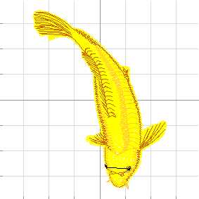 Embroidered - Fish - 9-10 Yellow gold