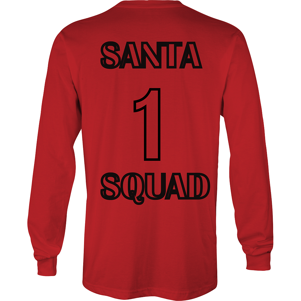 Red Santa Squad 1 long sleeve t-shirt