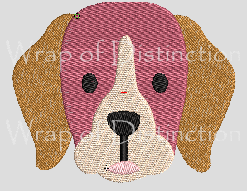 Embroidery design - Beagle Face 10cm x 10cm 15,000 stitch