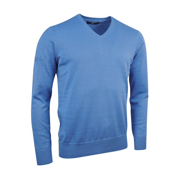 Glenmuir Eden V neck golf sweater - Lght Blue