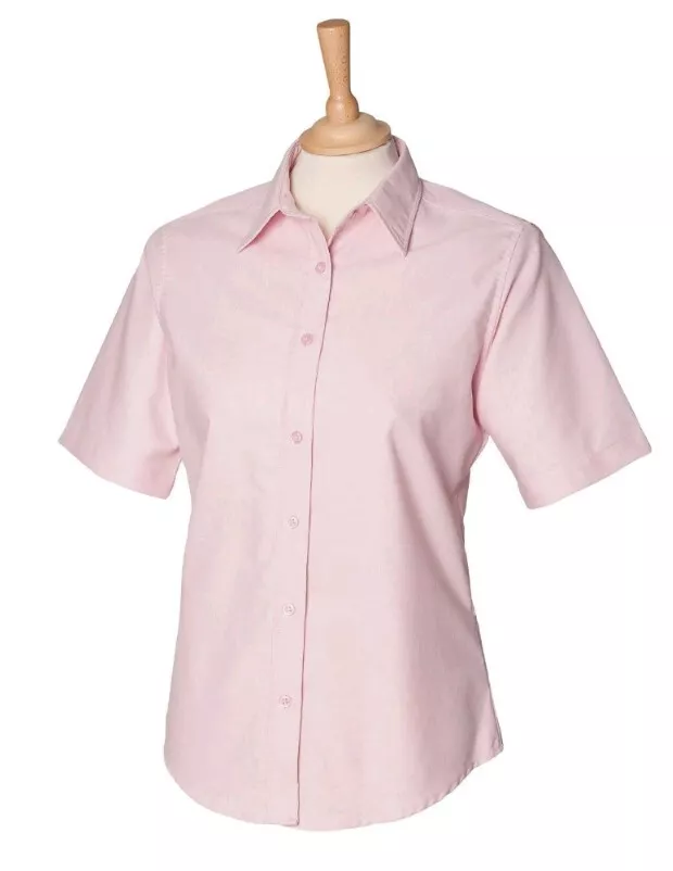 Henbury H516 Ladies Short Sleeve Oxford Shirt XL