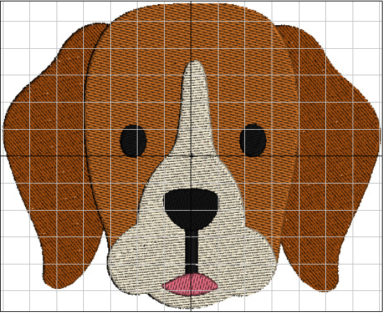 Customisation - Embroidery - Design - Dog Face ( add garment at checkout))