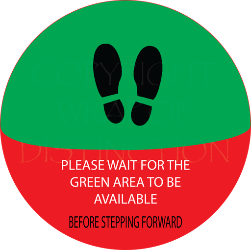 [1mpleasewait] Floor sign "Please wait" 1metre round