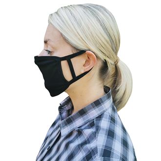 [PR799-Black] Washable 2-ply Face Cover (Black) Anti Microbial