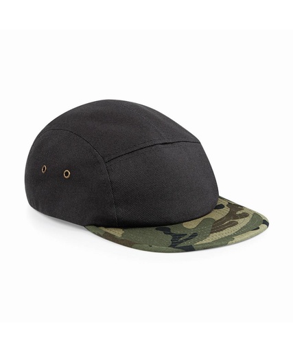 [BC698 Black-camo] Desert Camo - black 5 panel cap BC698