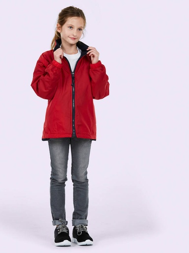 Childrens Reversible Fleece Jacket - Red - WUC606