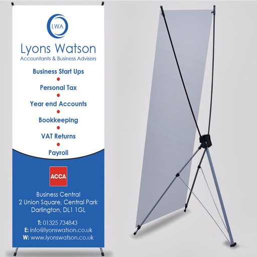 X-Banner stand 60 x 160 bassic