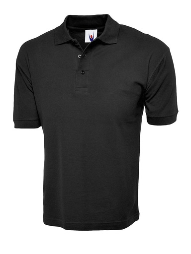 [WUC112] Cotton Rich Poloshirt 220 gsm Black WUC112