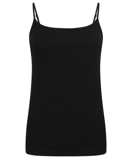 Feel-good stretch spaghetti vest -Black WSK126