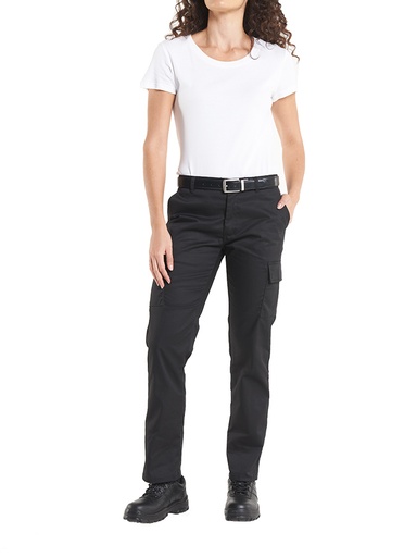 [WUC905] Ladies Cargo Trousers - Black - WUC905