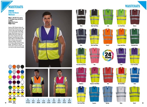 Hi-vis 2-band-and-braces waistcoat WYK001