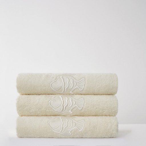 Fish Embroidered bath sheet - towel