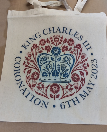 Coronation  celebration natural cotton shopper (can be further customised)