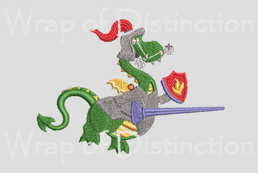 Embroidery design - Dragon with Lance