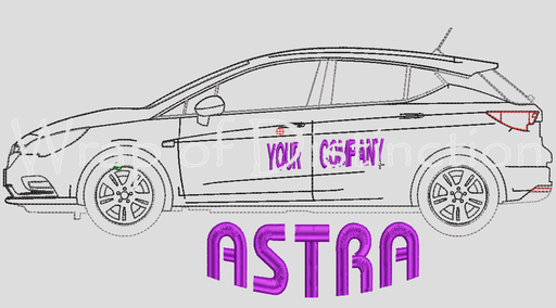 Embroidery design - Vauxhall Astra