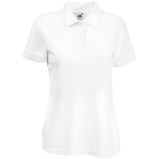 SS212 White Lady fit  Polo Fruit of the Loom