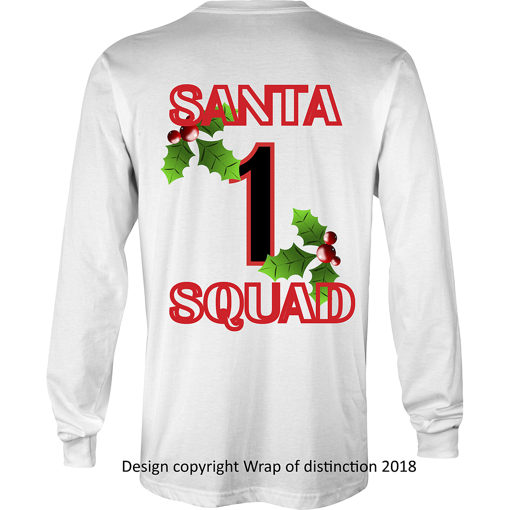 White Santa Squad 1 long sleeve t-shirt 