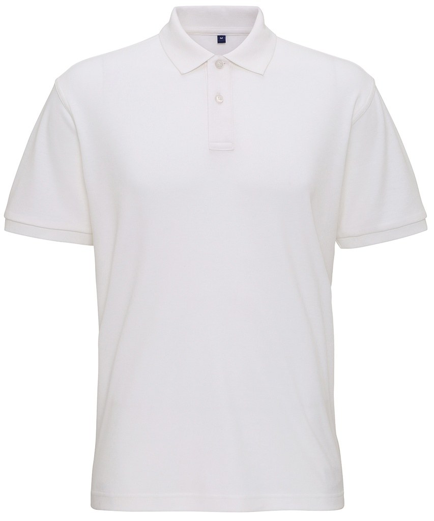 Mens super smooth knit polo - White WAQ005