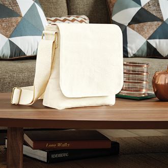 Fairtrade cotton canvas mini messenger 