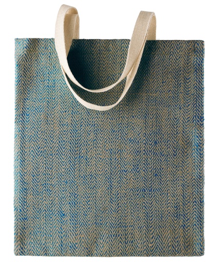 [KI009] Jute bag Natural/Ink Blue